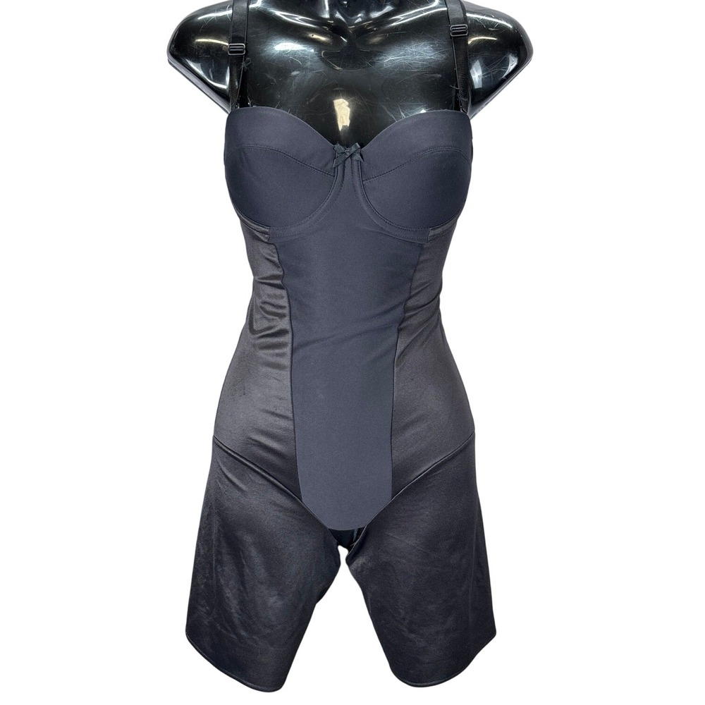 NOT FOR SALE Miraclesuit Body Shaper Bodysuit Adjustable Straps Size 34B Black